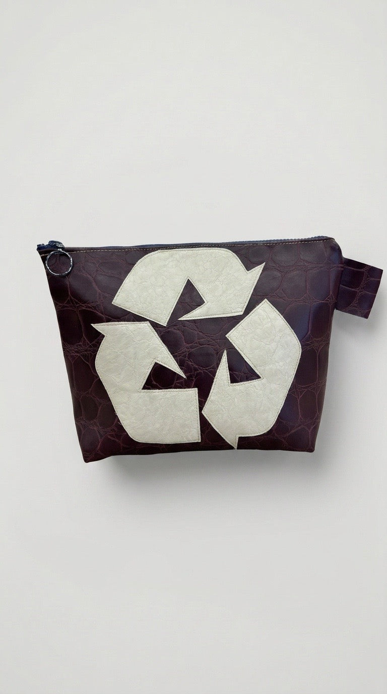 Burgandy Croc Toiletry bag