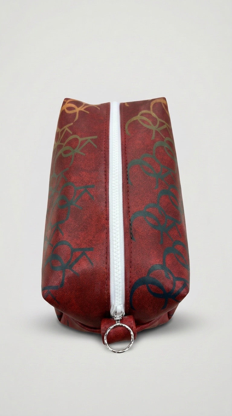 Red Monogram Chain handle Dopp