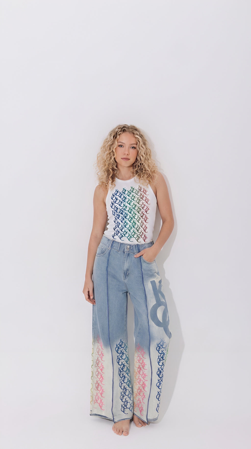 Multi monogram denim