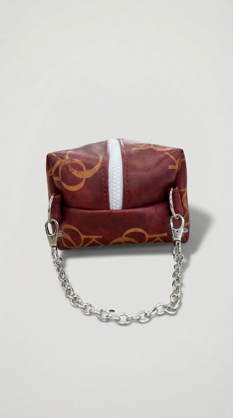 Red Monogram Chain handle Dopp