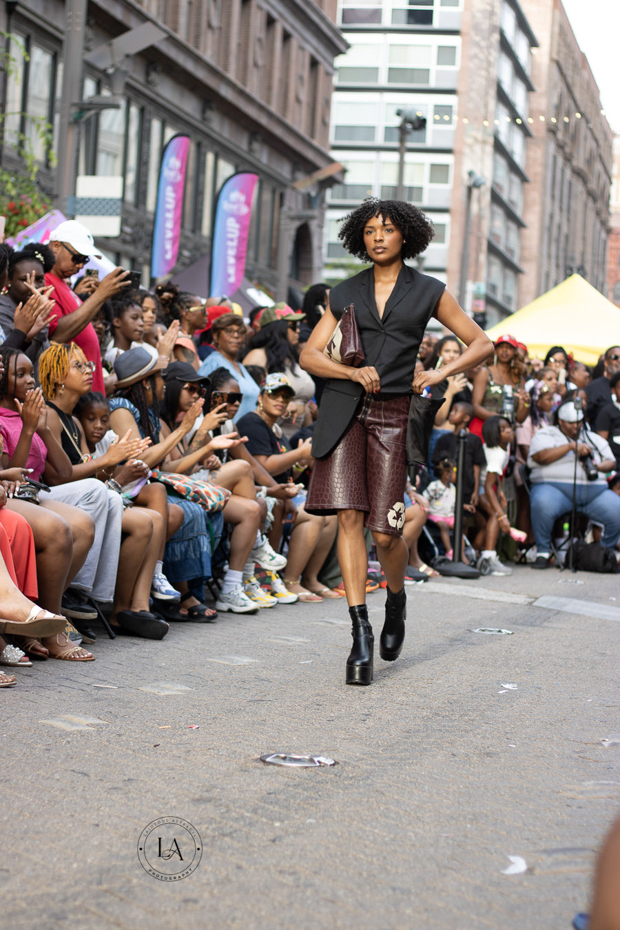 Summer ‘26 Leather Runway shorts