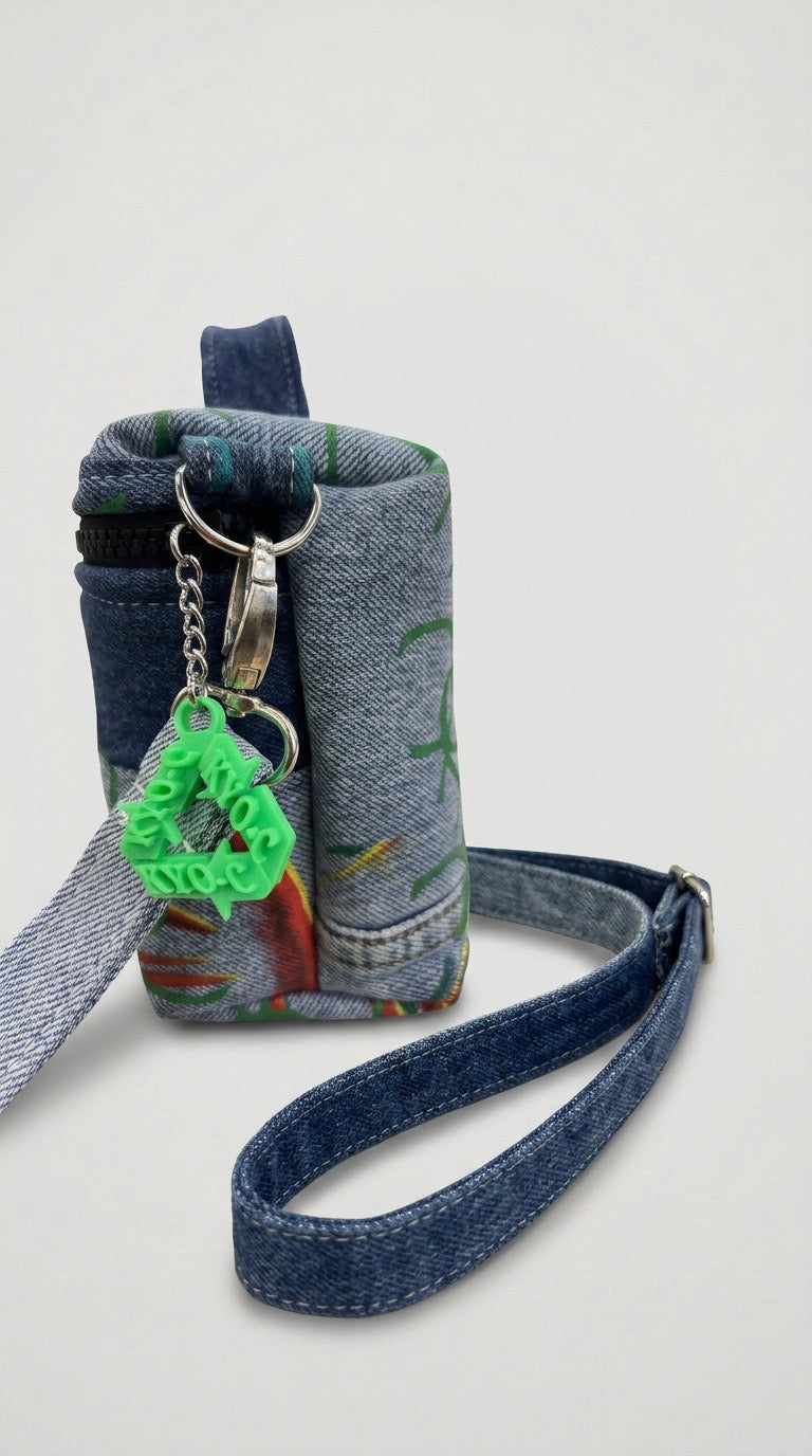 Upcycled Monogram   Denim Shoulder/ Handbag