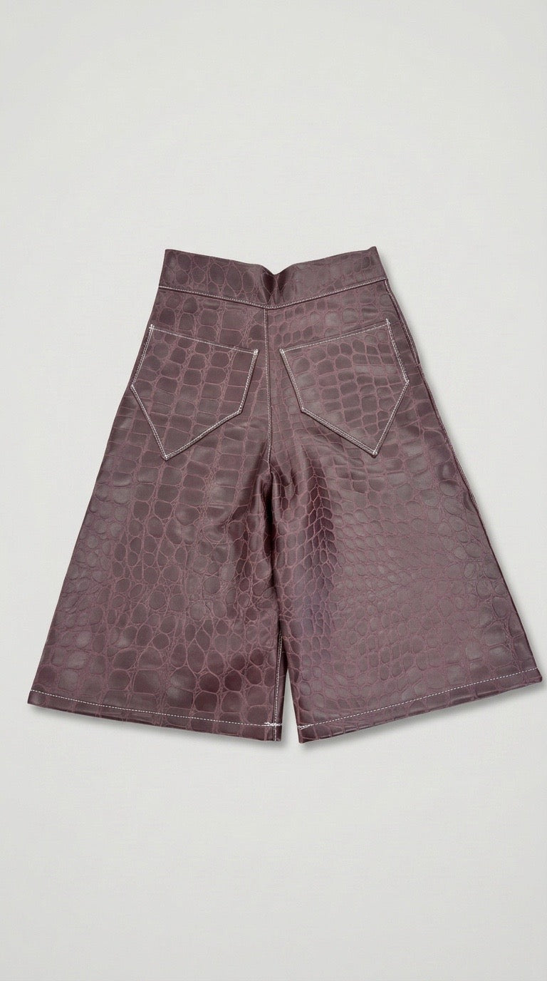 Summer ‘26 Leather Runway shorts