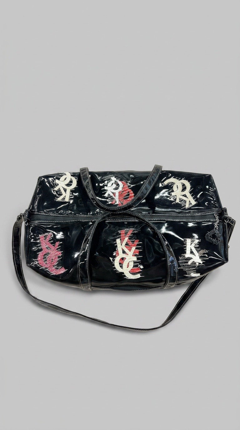 Patent leather duffle