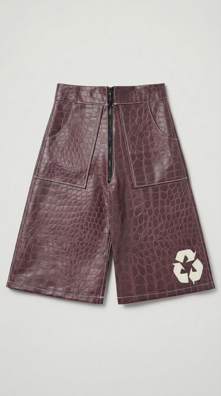 Summer ‘26 Leather Runway shorts