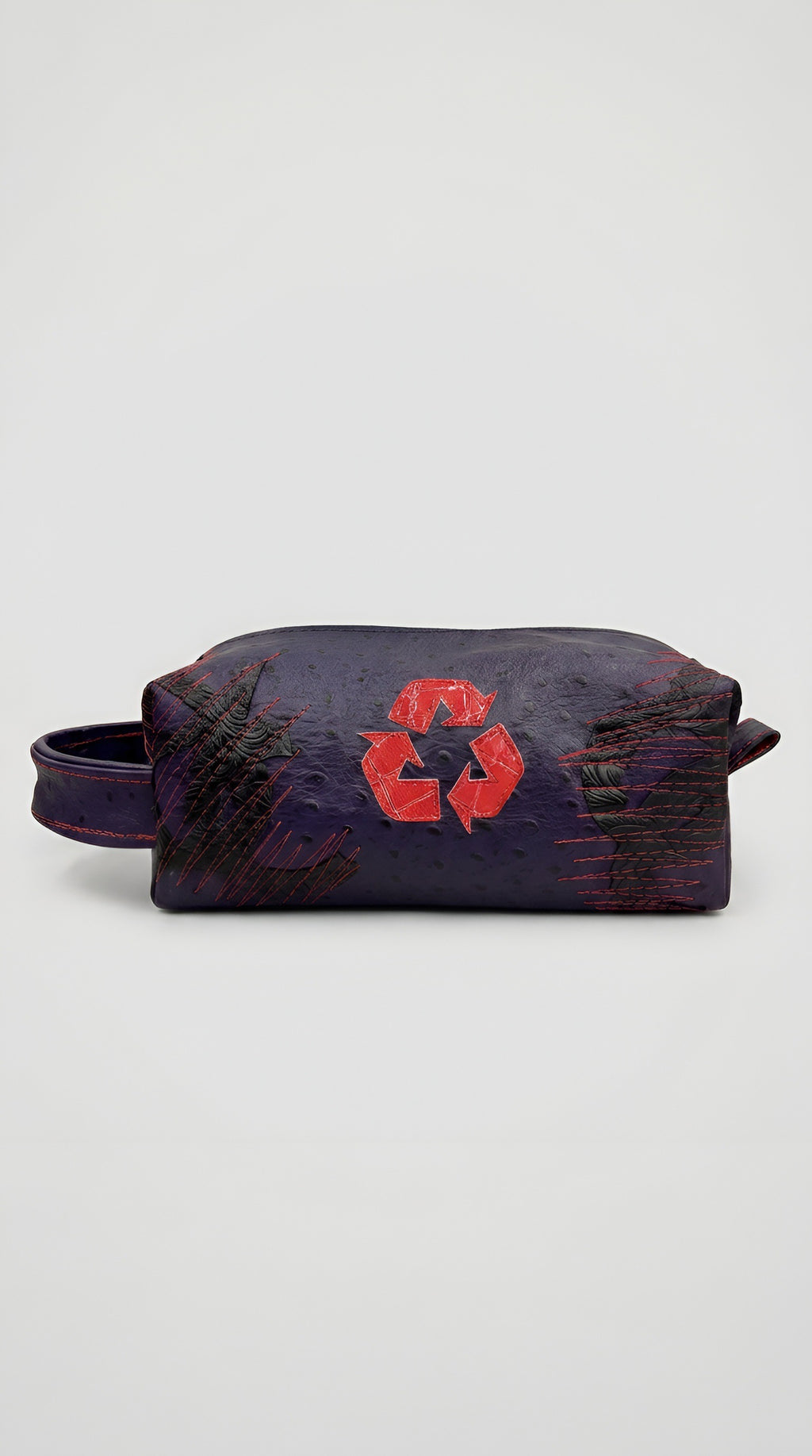 Genuine Ostrich Cowhide Dopp kit