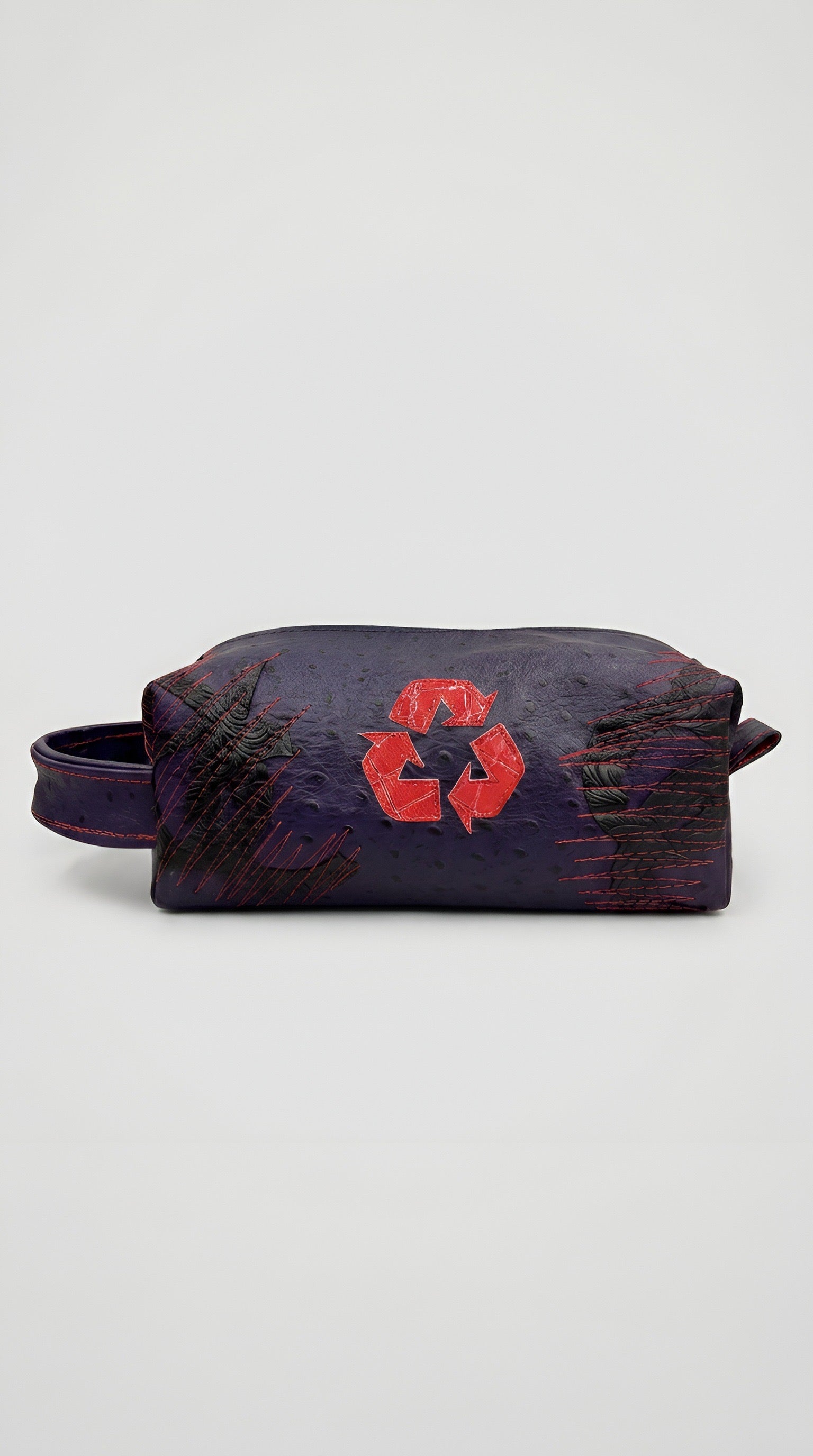 Genuine Ostrich Cowhide Dopp kit