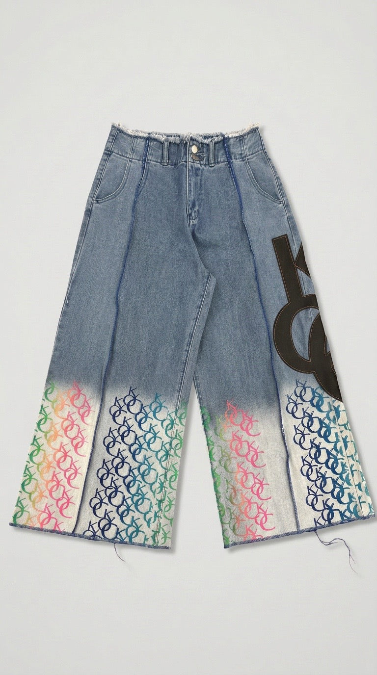 Multi monogram denim