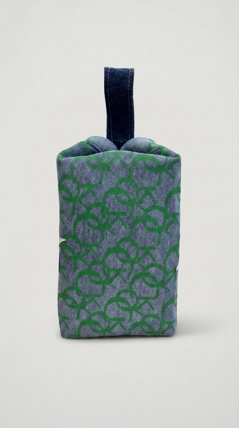 Upcycled Denim Monogram Dopp 2.0