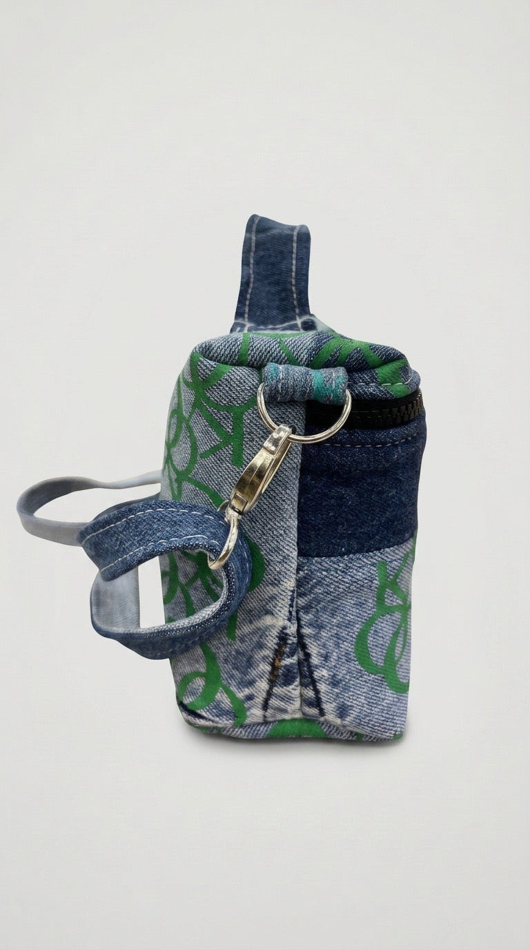 Upcycled Monogram   Denim Shoulder/ Handbag
