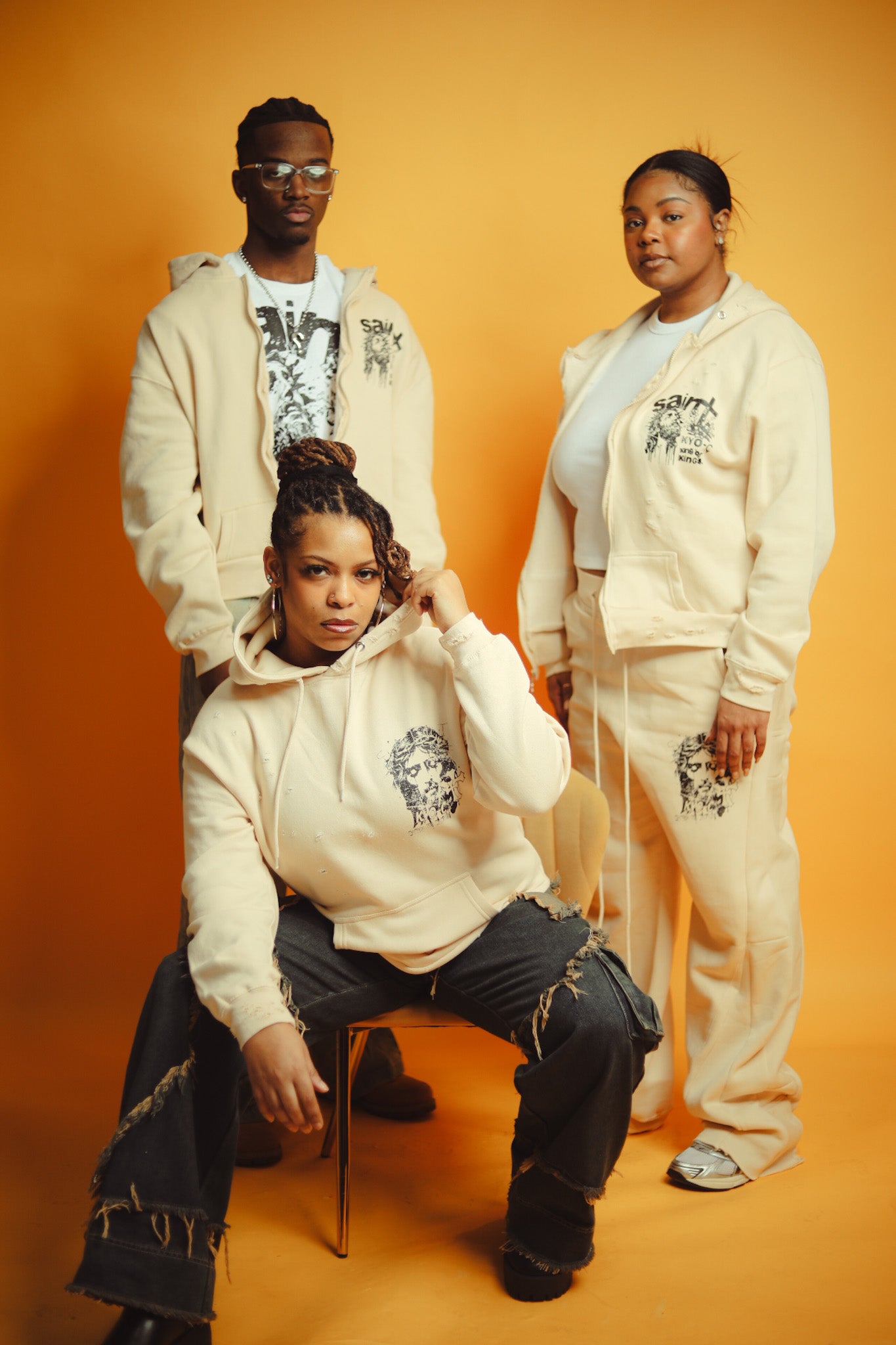 SAINT KYO-C CROP HOODIE