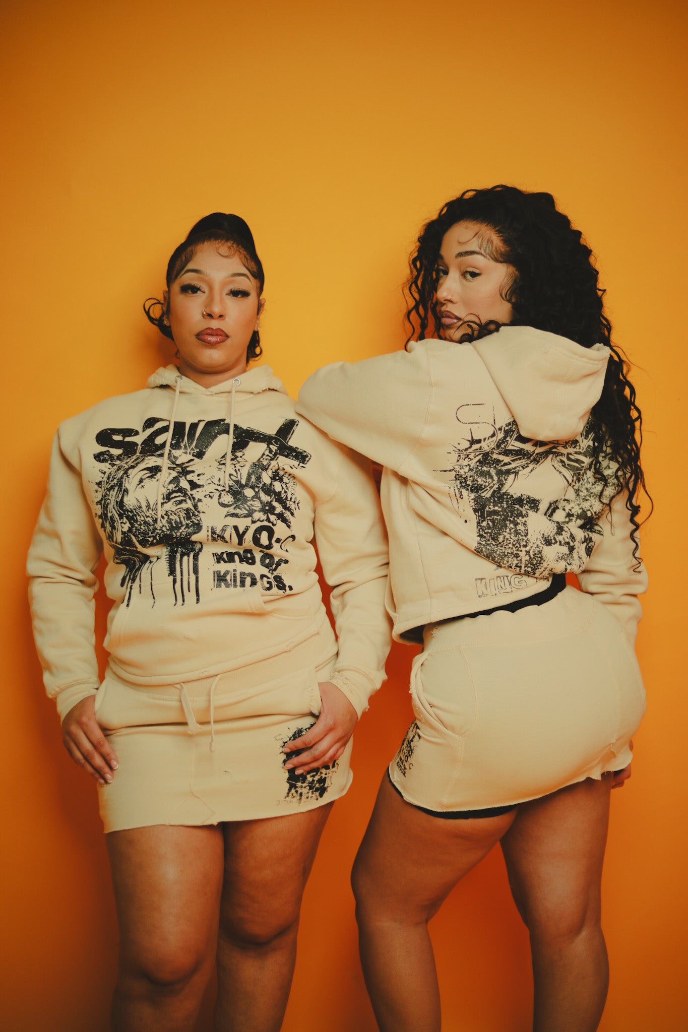 SAINT KYO-C CROPPED HOODIE