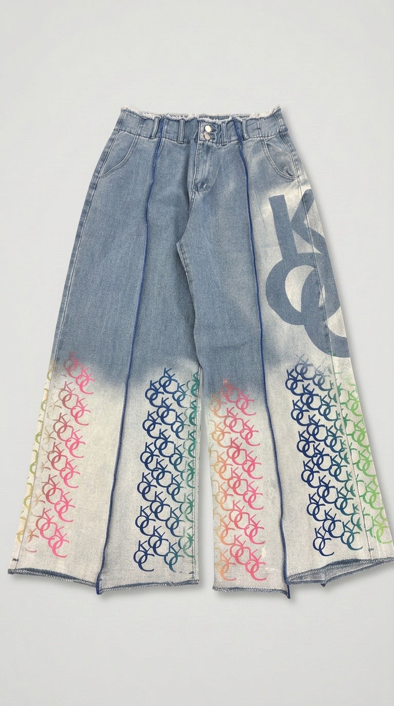 Multi monogram denim