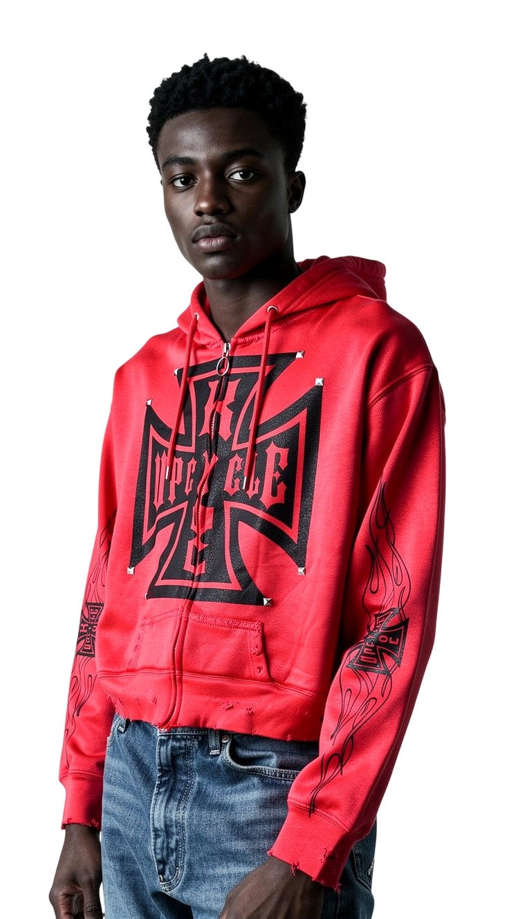 “Bravery” Upcycle Zip Up