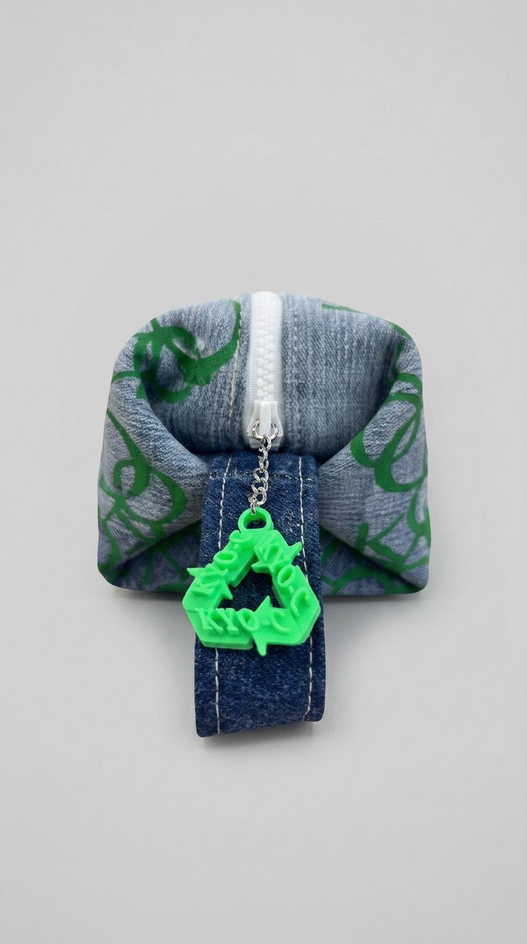 Upcycled Denim Monogram Dopp 2.0
