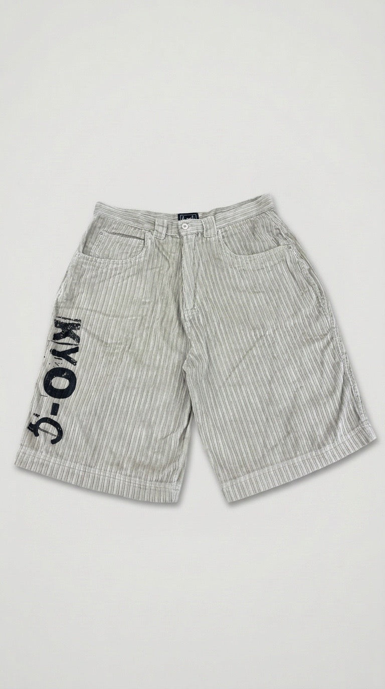 Cream ￼Corduroy Shorts