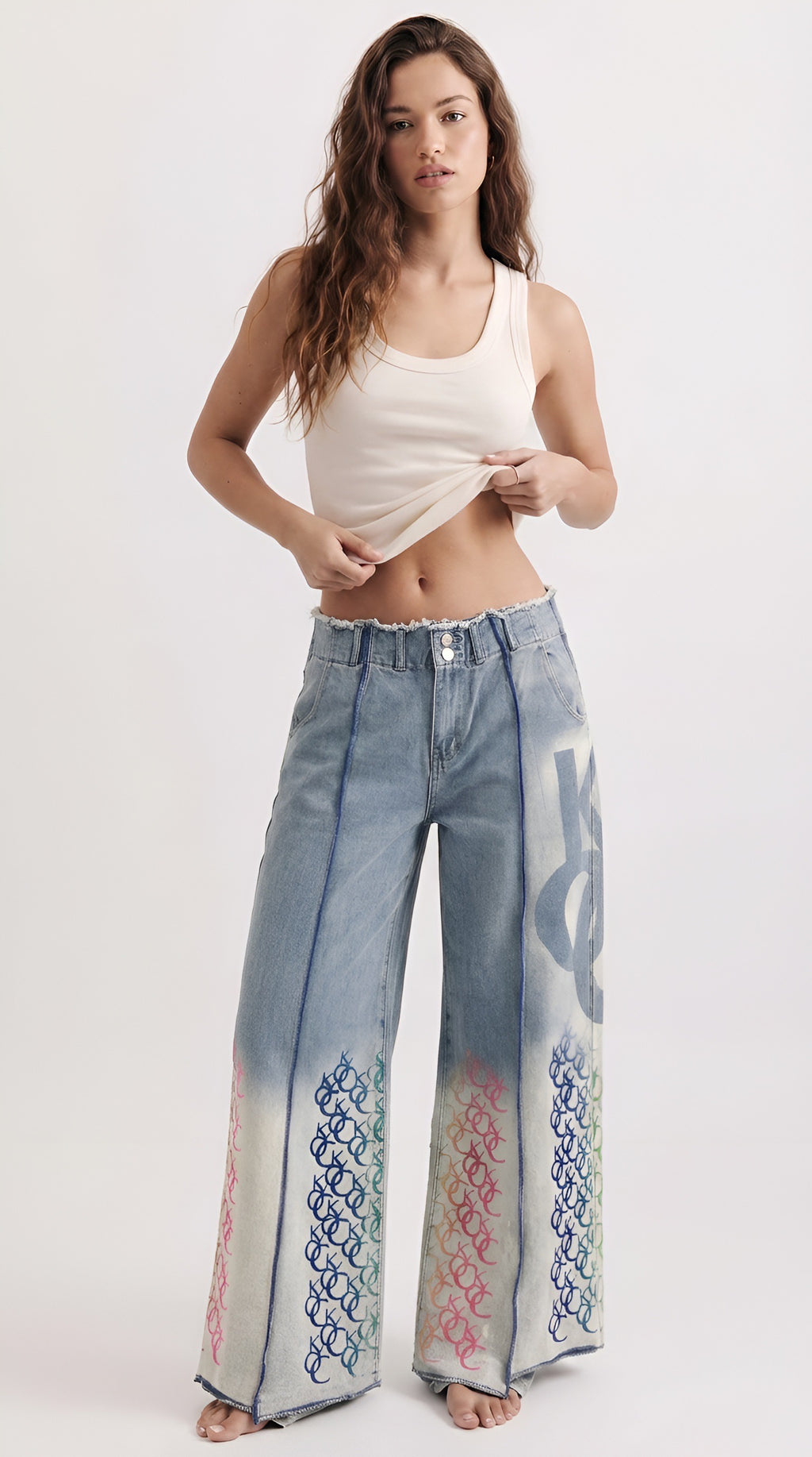 Multi monogram denim